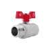 Кран кульовий SD Forte 1" ВЗ для води (метелик) SF607W25 SD00010561