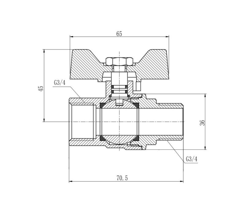 Кран кульовий SD Forte 3/4" ВЗ для газа (метелик) SF607G20 SD00010570 Кран кульовий SD Forte 3/4" ВЗ для газа (метелик) SF607G20 SD00010570