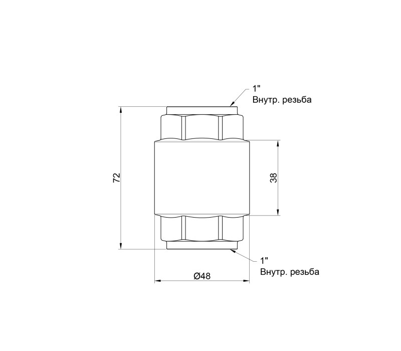Зворотний клапан SD Forte 1" EURO SF247W25 SD00006822