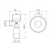 Кран приладовий кульовий SD Forte 1/2"х3/4" SF340W1520 SD00005496