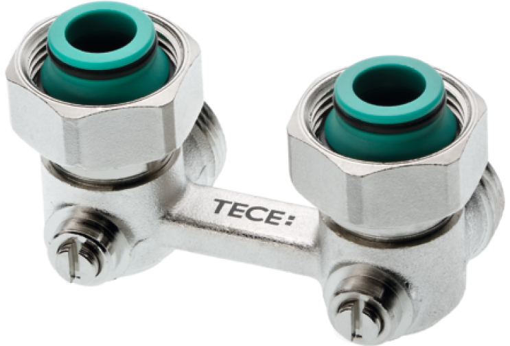 Блок подключения радиатора TECE, угловой, 3/4", евроконус 8740436