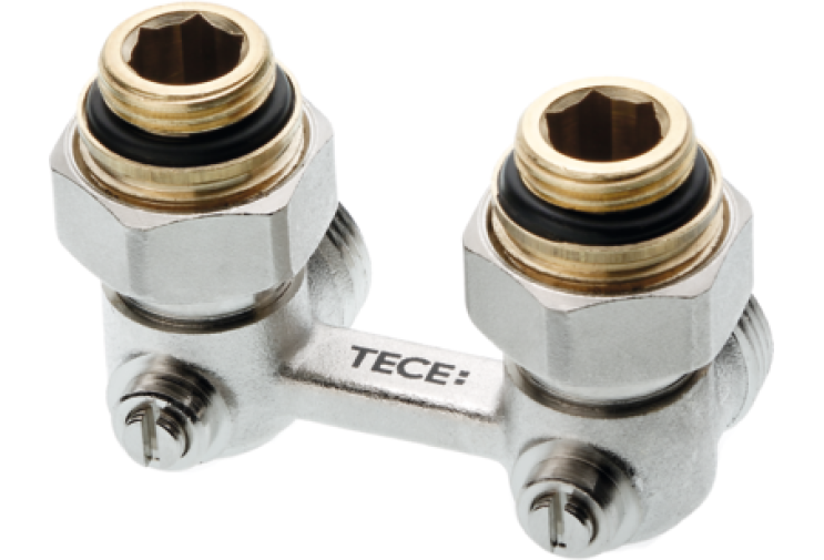 Блок подключения радиатора TECE, угловой, 1/2", евроконус 8740438