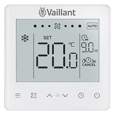 Провідний пульт керування Vaillant VA 2-WC D для консольних фанкойлів CN (настінний або вбудовуваний) Провідний пульт керування Vaillant VA 2-WC D для консольних фанкойлів CN (настінний або вбудовуваний)