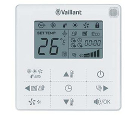 Провідний пульт керування Vaillant VA 1-WC WK для настінних фанкойлів WN і касетних 2-035 KN Провідний пульт керування Vaillant VA 1-WC WK для настінних фанкойлів WN і касетних 2-035 KN