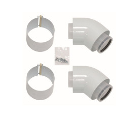 Комплект отводов концентрических 45° Vaillant DN 60/100, 2 шт.