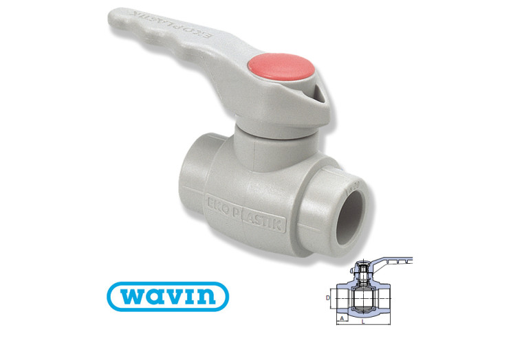 Кран шаровой Wavin 25 SVEK025XXX