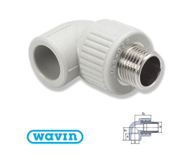 Колено Wavin 90° 32x1"Н Колено Wavin 90° 32x1"Н