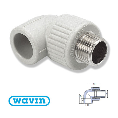 Колено Wavin 90° 20x1/2"Н