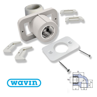 Колено для гипсокартона Wavin 20x1/2"