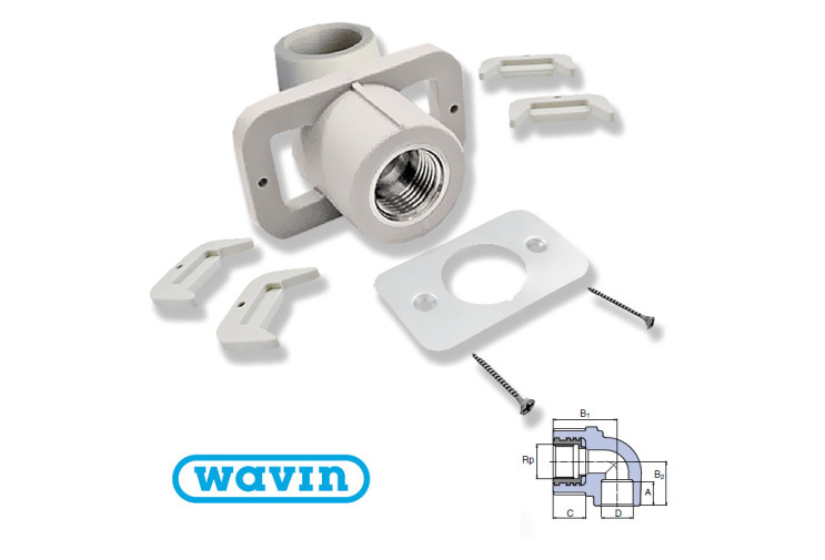 Колено для гипсокартона Wavin 20x1/2" SNKS020SXX