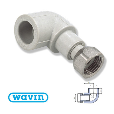 Колено из НГ Wavin 20x1/2"
