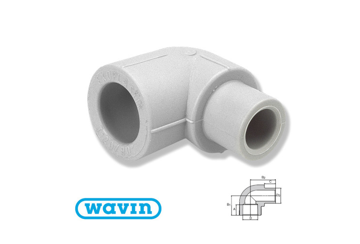 Колено ВН Wavin 20х90° SKO120RCTX