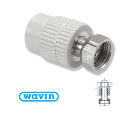 Муфта с металл. вставкой и НГ Wavin 20x3/4" Муфта с металл. вставкой и НГ Wavin 20x3/4"