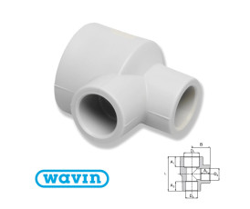 Тройник редукционный двухсторонний Wavin 32x20x20