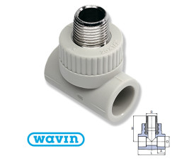 Трійник РЗ Wavin 25x3/4" Трійник РЗ Wavin 25x3/4"