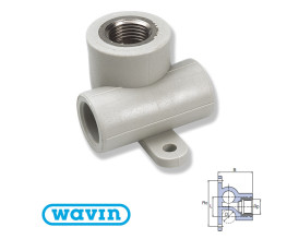 Трійник РВ Wavin 20x1/2" з кріпленням
