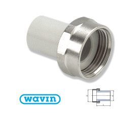 Пластмасовий штуцер Wavin 32x5/4" з НГ
