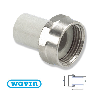 Пластмассовый штуцер Wavin 20x3/4" Пластмассовый штуцер Wavin 20x3/4"